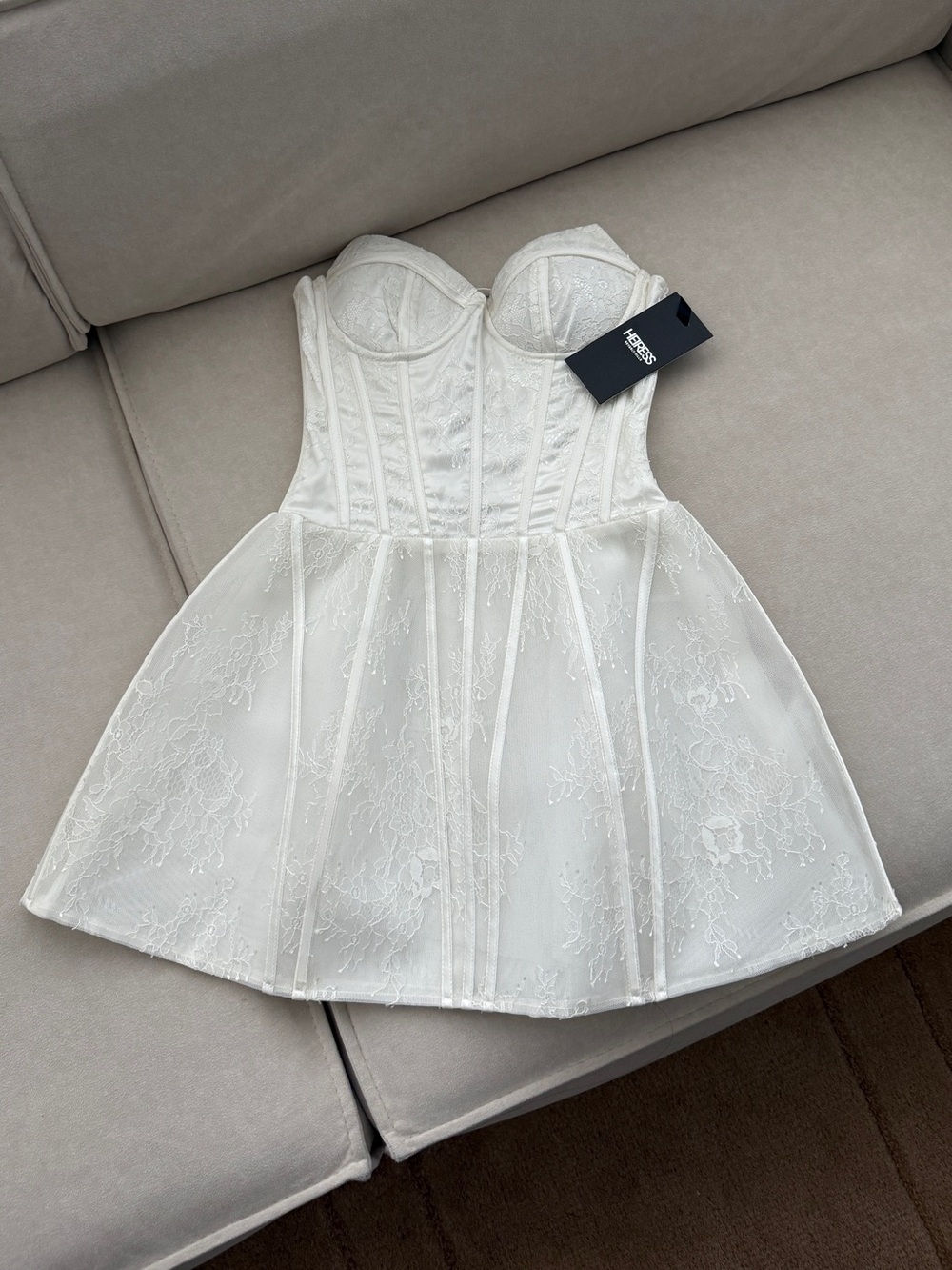 heiress beverly hills lace corset a line dress